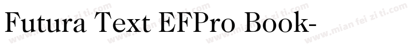 Futura Text EFPro Book字体转换